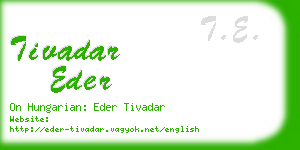 tivadar eder business card